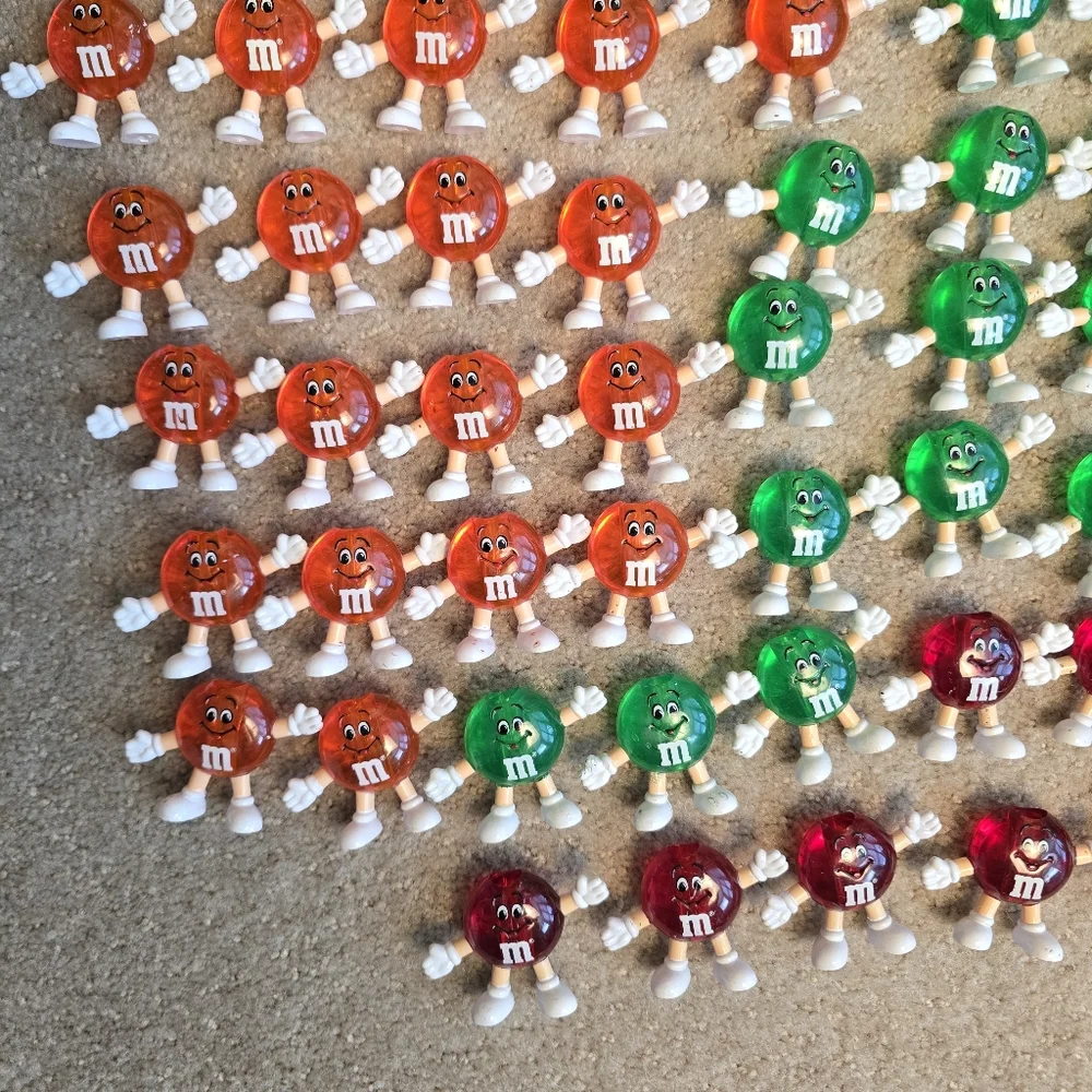 Vintage M&M’s Christmas Plastic Candy Light Covers 80 Covers!
